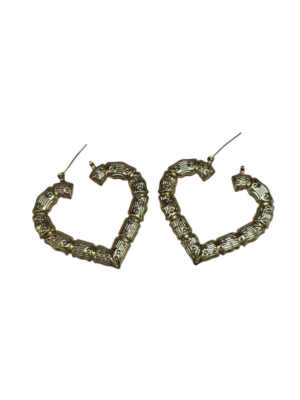 heart bamboo earrings